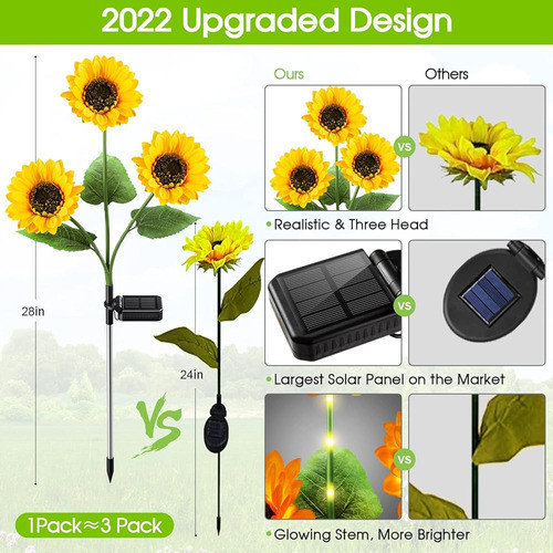 Kooper Solar Lights Outdoor Garden Decor - Actualizado 3 Pac 1
