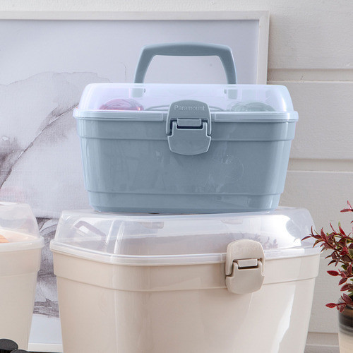 Maleta Multiuso Caixa Com Divisórias Maquiagem - Cinza 1