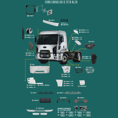 Guardabarro Del Post Izq P/f Cargo 2429 Imp Plast Inyec Cuot 0