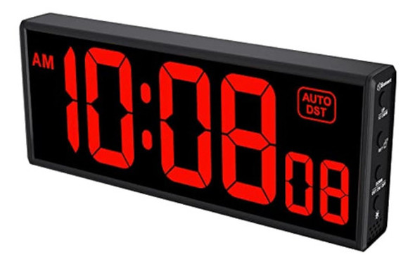 Reloj De Pared Digital Con Pantalla Grande Soobest Con Segun 0