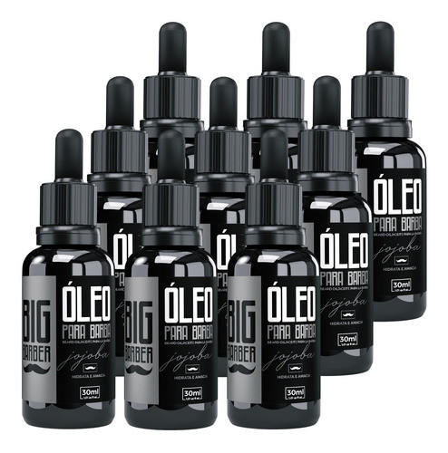 Óleo Para Barba Big Barber 30ml Ação Antifrizz 9 Unidades 0