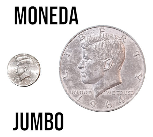Moneda Jumbo Grande Medio Dólar Magia Truco 0