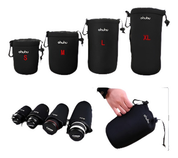 4 Piezas Tamaño Xl L M S Matin Neopreno Suave Cámara Lente B 0 4 Piezas Tamaño Xl L M S Matin Neopreno Suave Cámara Lente B 0