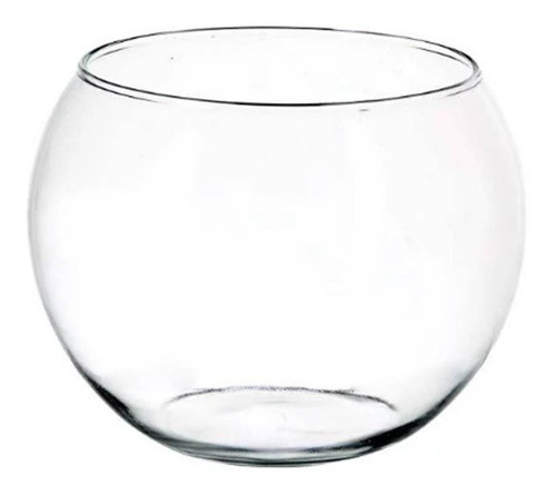 Kit Vaso Aquário Redondo G Vidro 4,5litros 2 Unidades 0