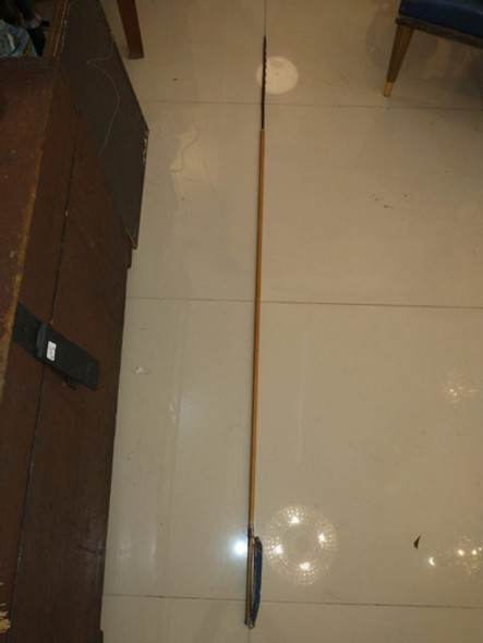Antiguo Lanza Arpón Africano De Madera 1m 52cm 0
