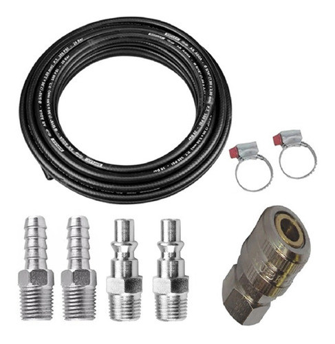 Mangueira Borracha Para Compressor 5/16 15 Metros +engate 0