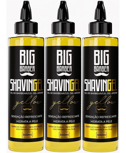 Shaving Gel Barbear Bisnaga Big Barber Yellow Fardo 3 Unidad 0