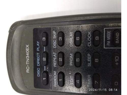 Controle Remoto Aiwa Rc-tn340ex  (usado ) 1