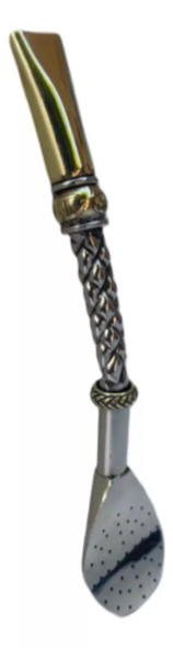 Digalo Con Mate Bombillon Premium Artesanal De Alpaca Y Bronce – Spoon Filter Straw + Gift Box