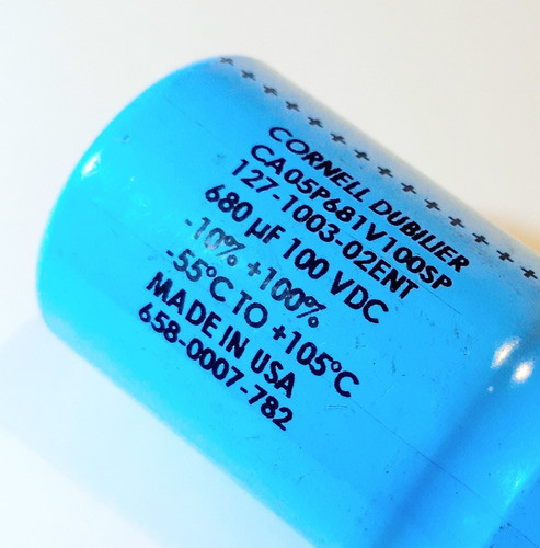 Capacitor Condensador - 680 Mf 100 Vdc Cornell Dubilier Usa 0