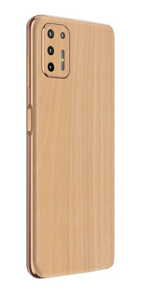Skin Adesivo Pelicula 3m Madeira Clara Para Moto G9 Plus 0