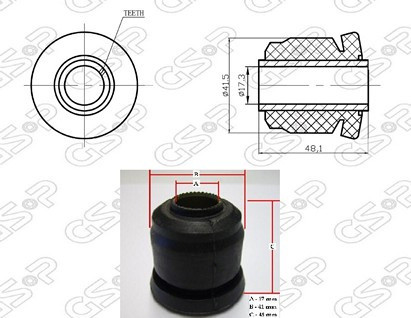 Buje De Parrilla Superior (goma) Gsp Ssangyong Istana 98-98 0