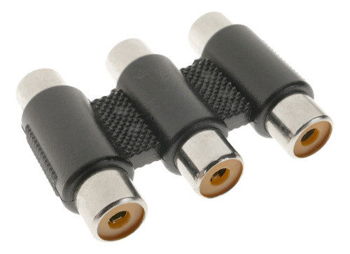 4 Adaptadores Union Empalme Hembra 3 Rca Triple Rca 0