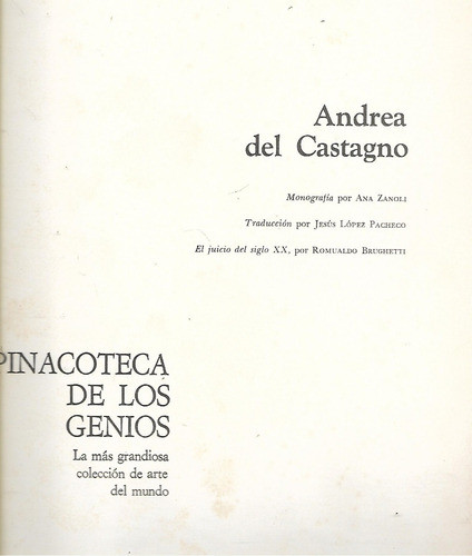 Andrea Del Castagno - Pinacoteca De Los Genios - Arte 1