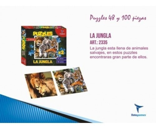 Puzzle Rompecabezas 48 Y 100 Piezas Jungla Didac- Del Tomate 1