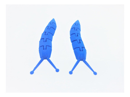 Gusanitos Articulados Impresión 3d Lote X2 Azul Hermosos!!!! 0