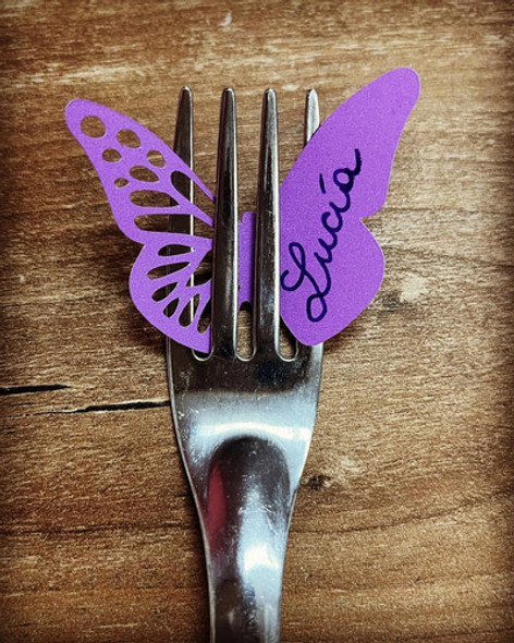 Identificador Cubiertos Tenedor Mariposa Para Fiestas 0
