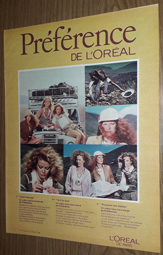 P559 Clipping Publicidad Tintura Preference L'oreal Año 1978 1