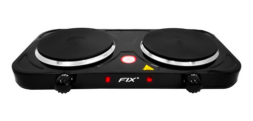 Fogão Elétrico Portátil Com Disco De 2 Bocas 127v Preto Fix 1