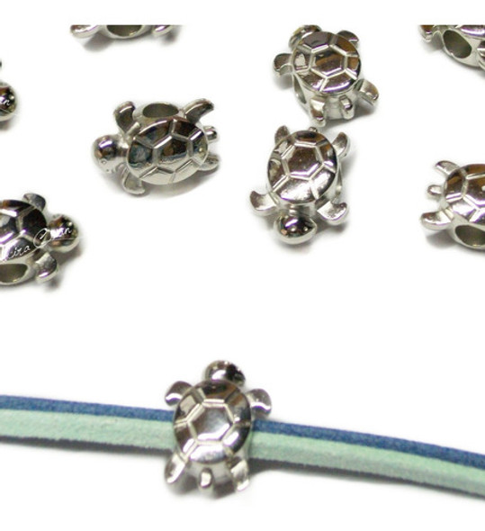 50 Separadores Tortuga Para Bijou Gamuza Bolita Pase Ancho 0