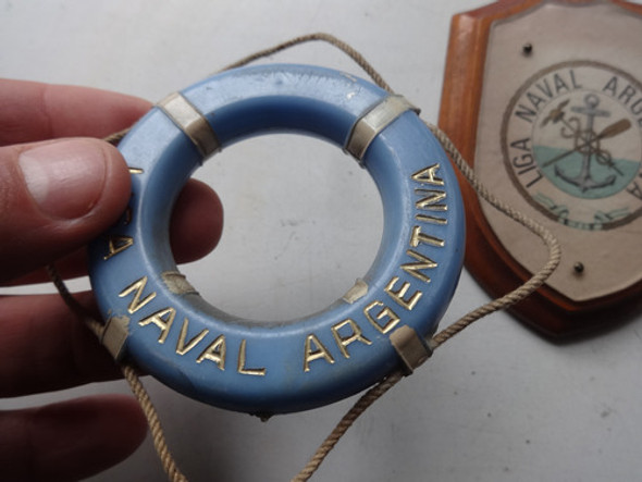 Escudo Liga Naval Argentina Insignia Armada Marina Antiguo 1