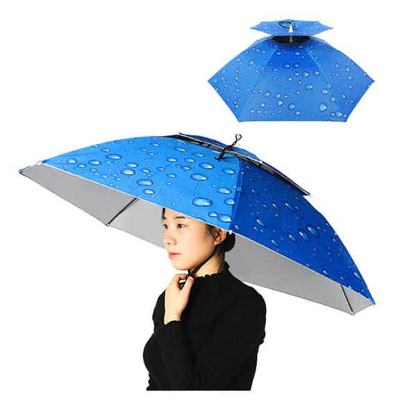 Chapéu De Guarda-chuva De Dupla Camada, Feminino E Masculino 0