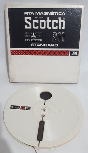 Antiga Fita De Gravador Rolo Scotch 3m 211 Anos 70/80 P.12 0