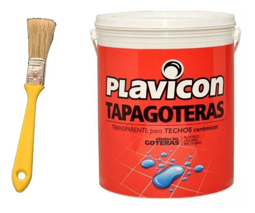 Plavicon Tapagoteras Transparente X 4 Lts + Pincel 0