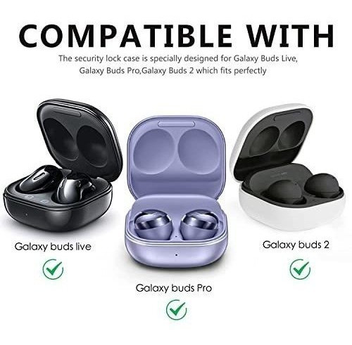 Funda Con Security Lock Para Galaxy Buds 2 /pro /live (lila) 1