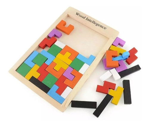 Rompecabezas Puzzle Tetris De Madera 27 X 18 Cm 0