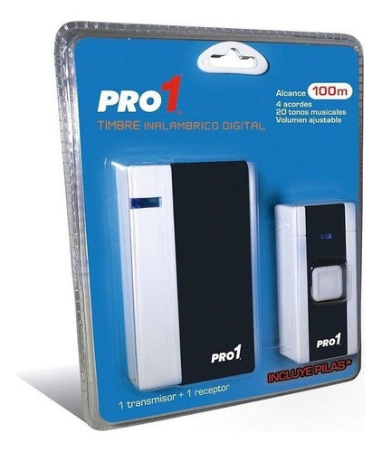 Timbre Inalámbrico 1 Receptor 100 M B/n 1