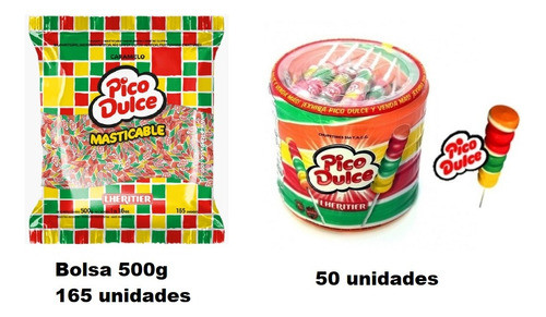 Combo Golosinas Cumpleaños 50 Chicos Pico Dulce + 50 Bolsas 1