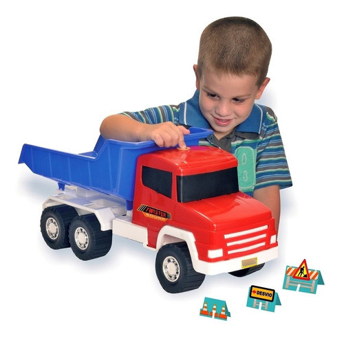 Caminhão Brinquedo C/ Caçamba Grande 58 Cm Com Som 0