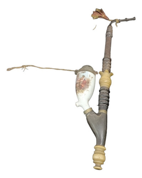 Pipa Alemana Tirolesa, De Porcelana Y Asta , Siglos 18 / 19 0