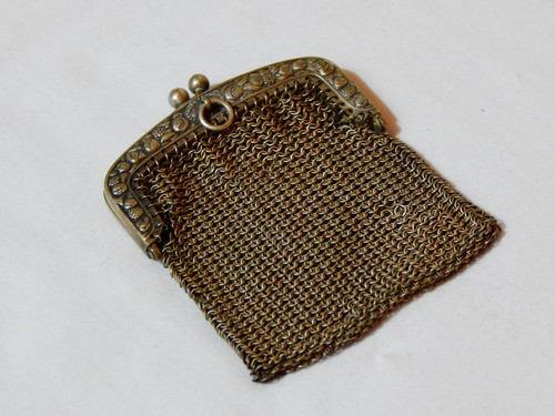Cartera De Malla De Alpaca Antigua Con Detalles - 1179 1