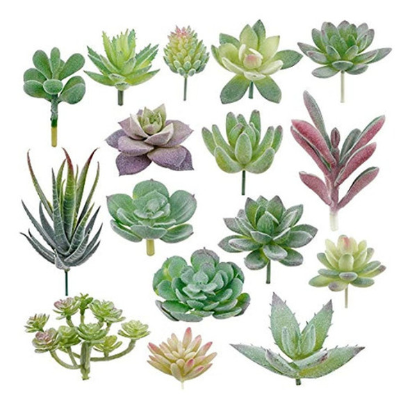 Augshy Juego De 16 Plantas Artificiales Con Ventosas Artific 0