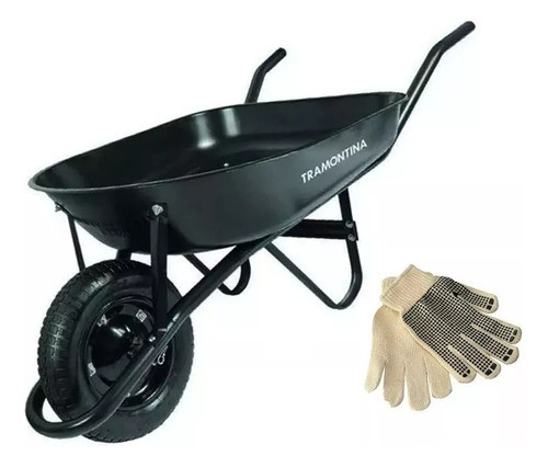 Carretilla De Mano Caja Redonda  Reforzada 55 Lt + Obsequio! 0