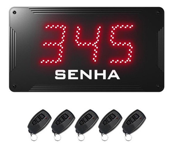 Painel De Senha Com Dígitos De 10 Cm + 5 Controles Sem Fio 0