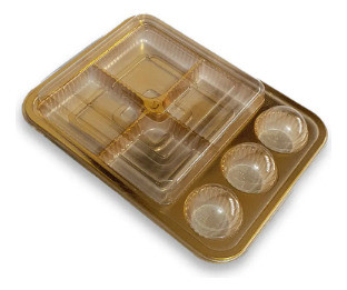 Embalagem Para Doces Flip Top Ouro 7 Cavidades Com 5 Und 0