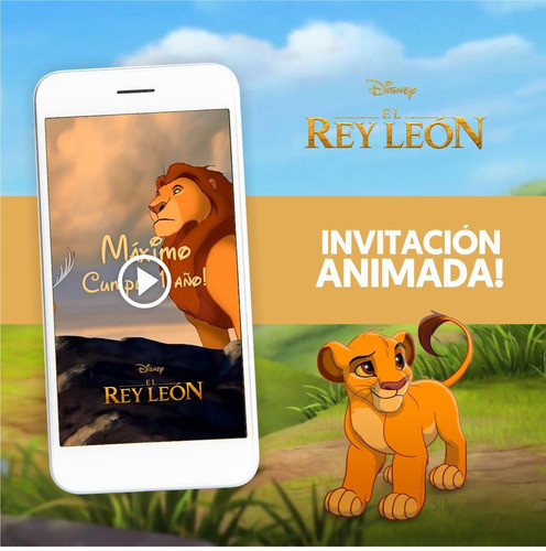 Video Invitación Animada | El Rey León (the Lion King) 0