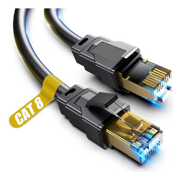 Cable Ethernet Cat 8, 30 Pies Heavy Duty Cable De Red De Int 0