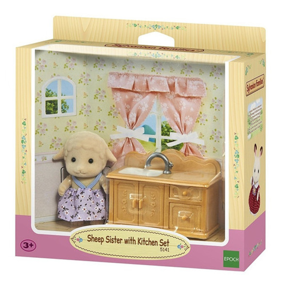 Sylvanian Families Set Ovejita + Cocina Coleccionable Febo 0