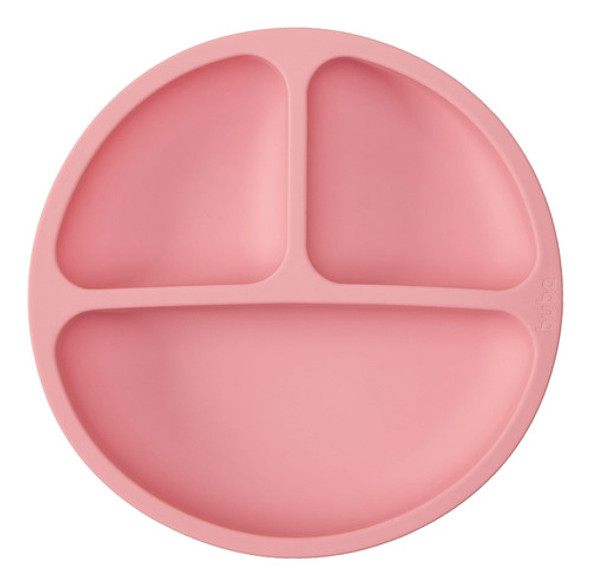 Prato Em Silicone Com Ventosa E Divisoria Buba Rosa 0 Prato Em Silicone Com Ventosa E Divisoria Buba Rosa 0
