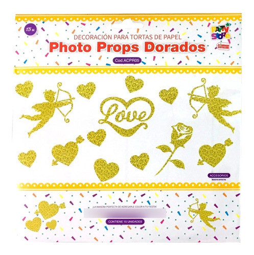 Topper Torta Photo Props San Valentín Enamorados - Cc 0