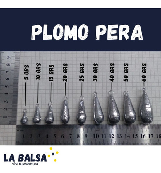 Plomo Pera Con Ojal (5 Unid.) - 10 Grs - (prosp) 1 Plomo Pera Con Ojal (5 Unid.) - 10 Grs - (prosp) 1