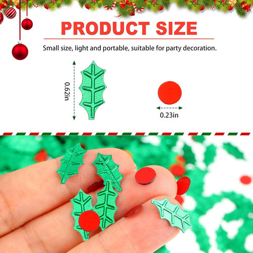 1500 Peças De Confete De Natal Com Glitter, Confete De Mesa 1