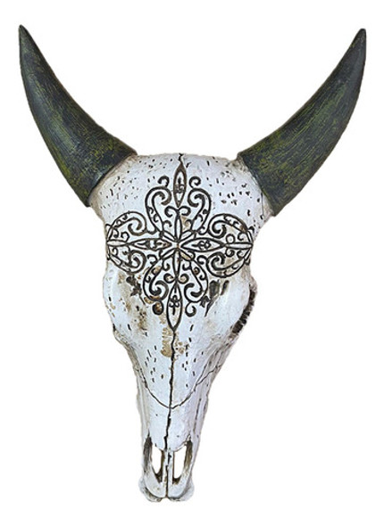Cabeça De Touro Escultura Figura Animal Arte Da Parede 0