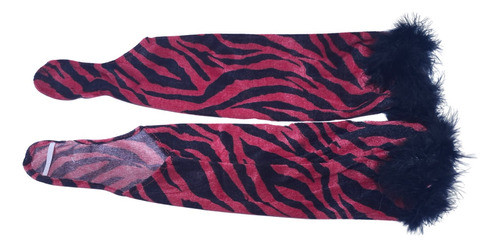 Guantes Animal Print Con Plumas Disfraz Fiesta Cotillon 0