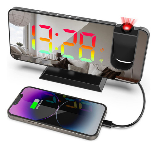 Warbler Reloj Despertador Digital Con Pantalla Grande, Reloj 0