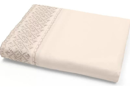 Saia Box Casal Percal Renda Nice Perola 1pc 1